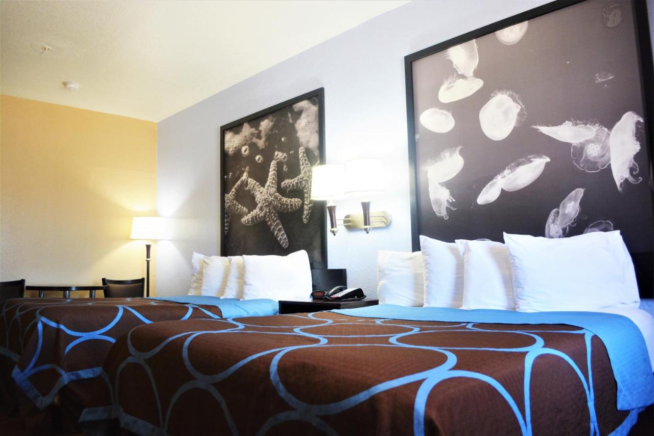 King Room with Two King Beds - Non-Smoking at Super 8 by Wyndham Galveston