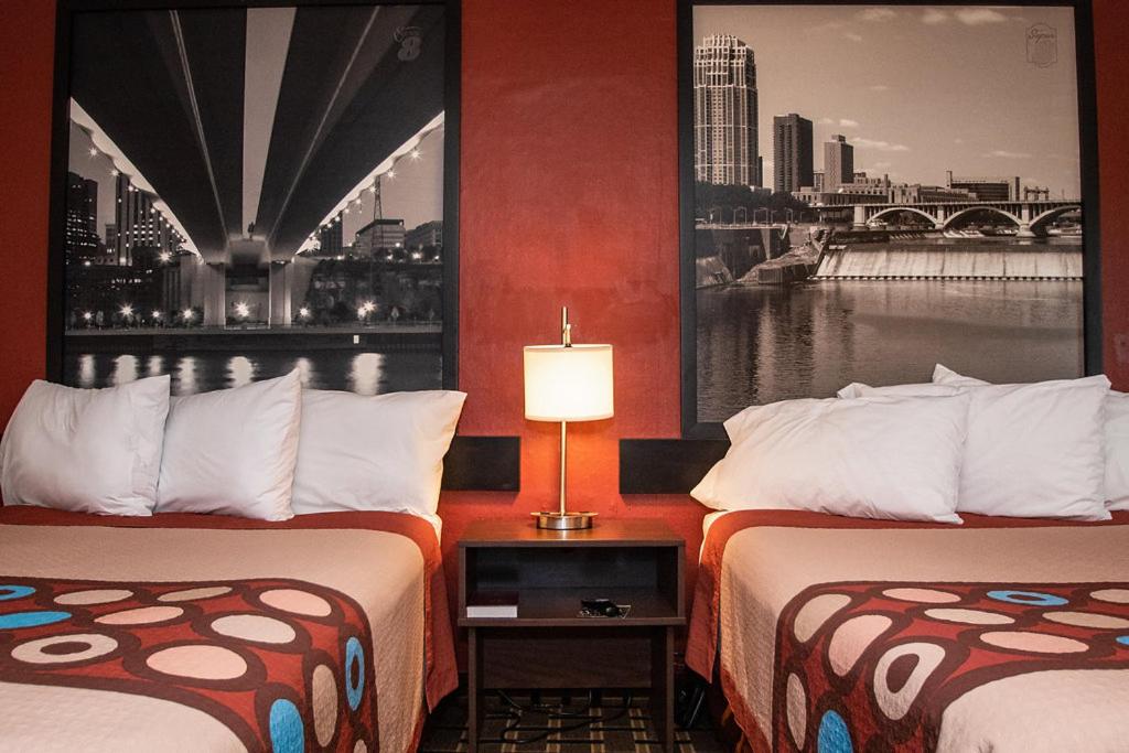 Double Room with Two Double Beds - Smoking at Super 8 by Wyndham Brooklyn Center/MPLS