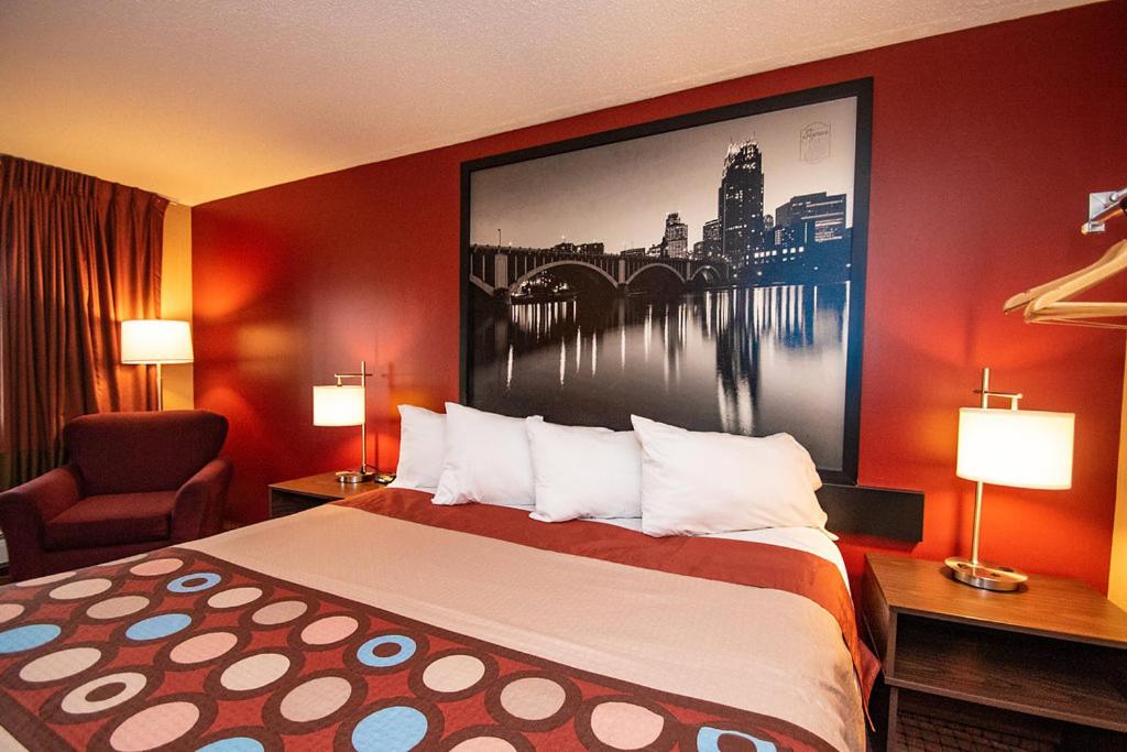 King Room - Non-Smoking at Super 8 by Wyndham Brooklyn Center/MPLS