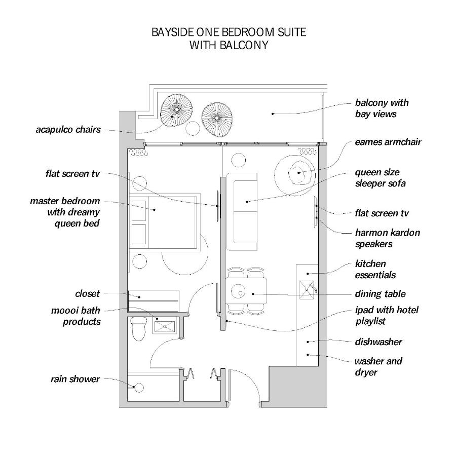 Bayside One-Bedroom Suite with Balcony at 6080 Design Hotel by Eskape Collection