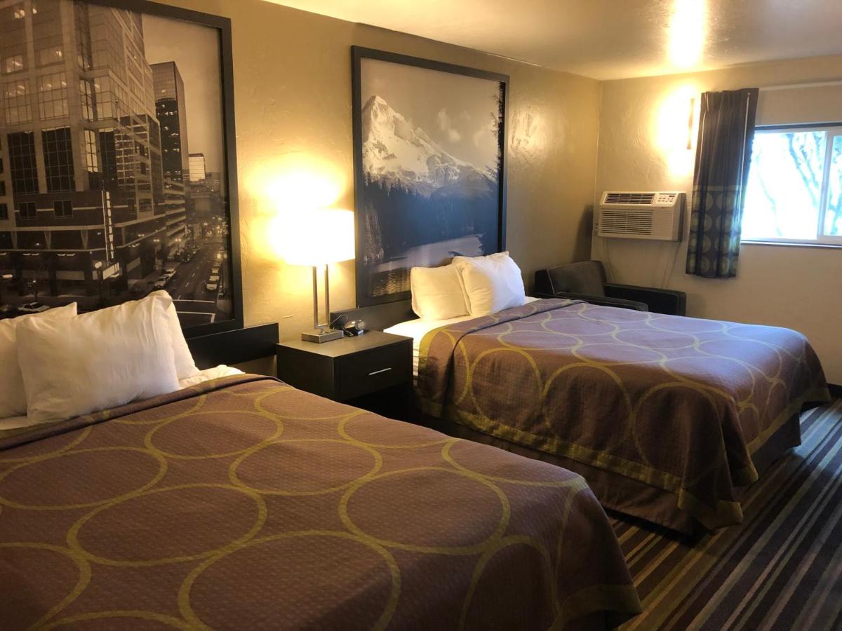 Queen Room with Two Queen Beds - Non-Smoking at Super 8 by Wyndham Portland Airport