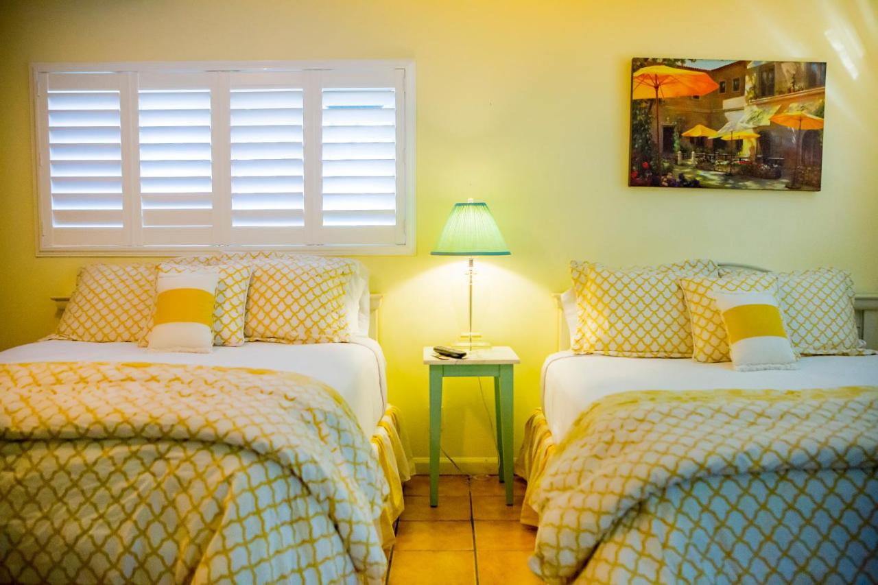 Queen Room with Two Queen Beds and Kitchenette at Leucadia Beach Inn