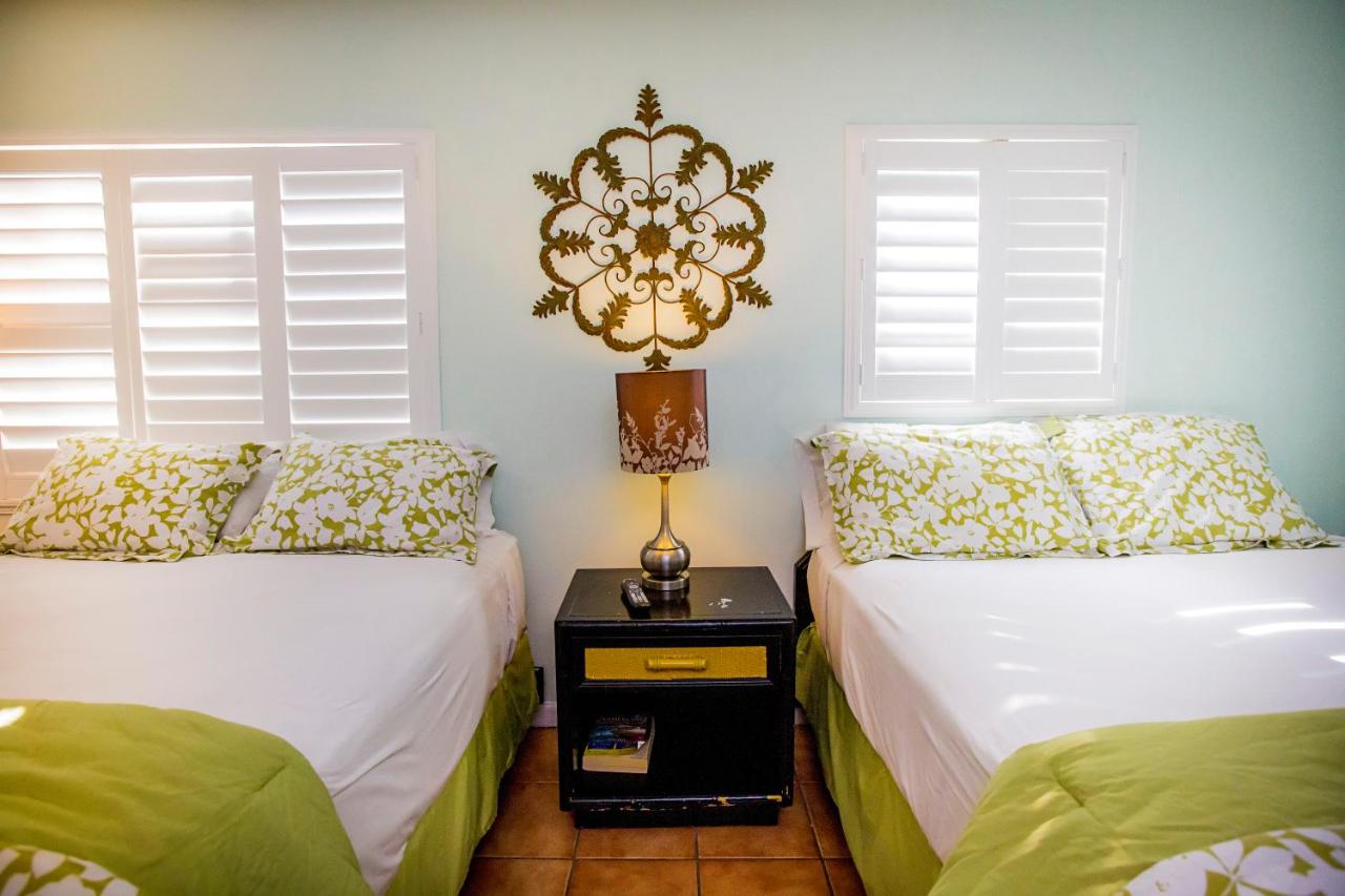 Queen Room with Two Queen Beds and Kitchenette at Leucadia Beach Inn