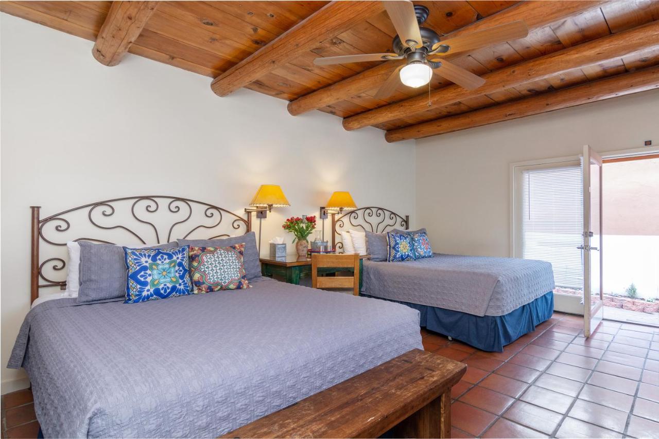 Queen Room with Two Queen Beds with Patio - Pet-Friendly at Santa Fe Motel & Inn