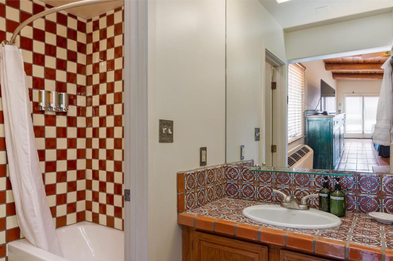 Queen Room with Two Queen Beds with Patio - Pet-Friendly at Santa Fe Motel & Inn