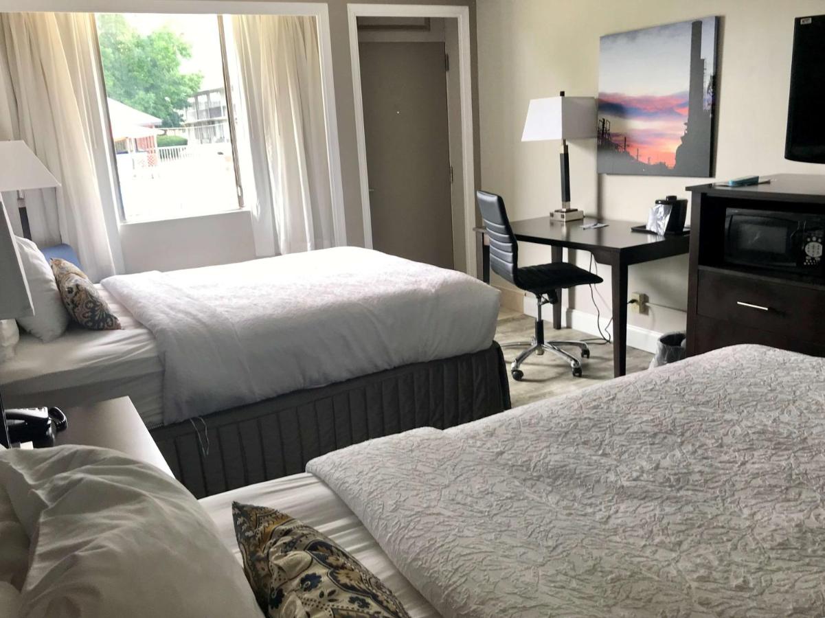 Double Room with Two Double Beds and Pool View - Non-Smoking/Renovated at SureStay Plus Hotel by Best Western Lehigh Valley