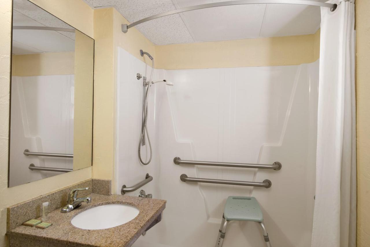 Double Room with Two Double Beds and Roll-In Shower - Mobility/Hearing Accessible - Non-Smoking at Super 8 by Wyndham Bradenton Sarasota Area