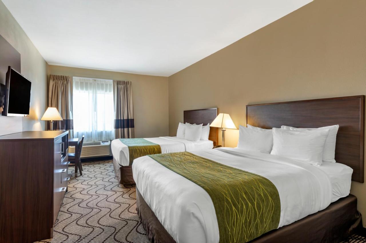 Queen Room with Two Queen Beds and Roll-In Shower - Accessible/Non-Smoking at Comfort Inn & Suites Orange County John Wayne Airport