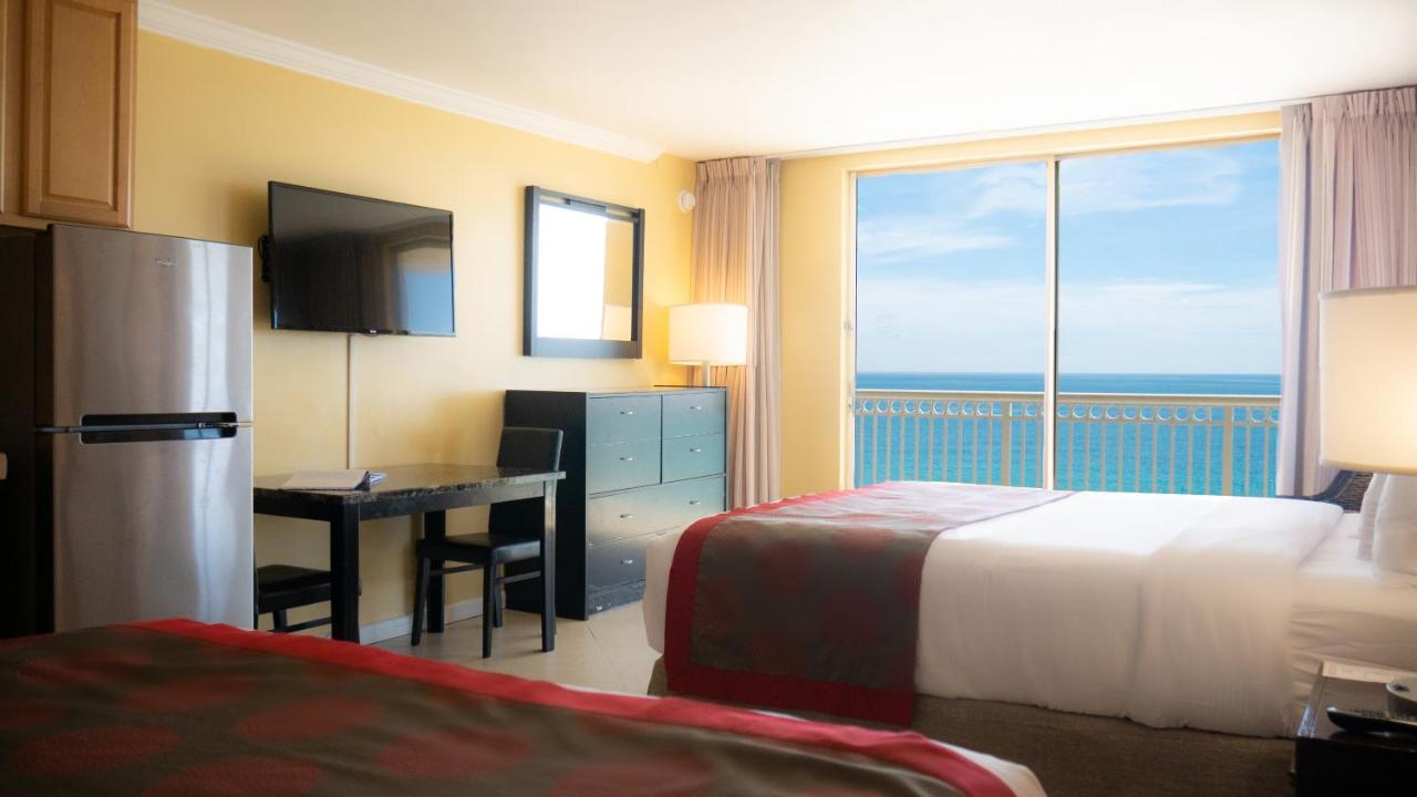 2 Queen Beds, Efficiency, Oceanfront View, Non-Smoking at Ramada Plaza by Wyndham Marco Polo Beach Resort