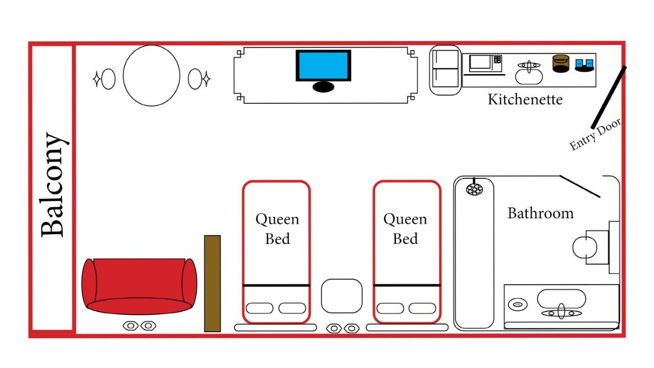 Standard Queen Room with Two Queen Beds at Bonita Beach Hotel