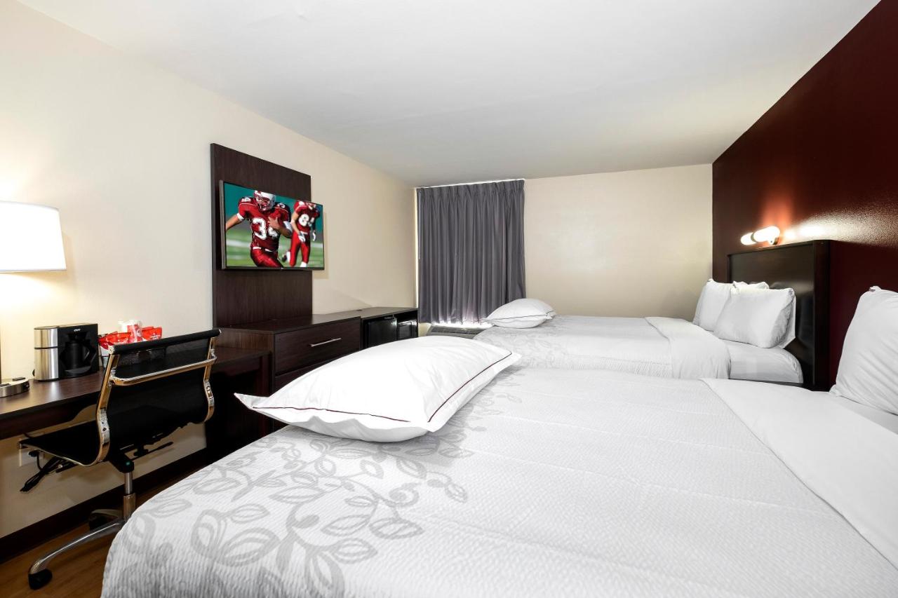 Premium Room with Two Queen Beds Smoke Free (Upgraded Bedding and Snack Box) at Red Roof Inn PLUS+ Tuscaloosa - University