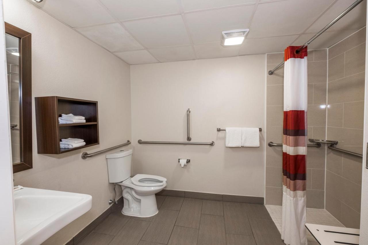 Deluxe Room with Two Queen Beds Disability Access Roll-In Shower Smoke Free at Red Roof Inn PLUS+ Poughkeepsie