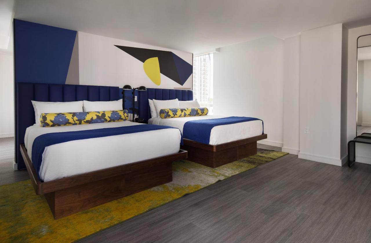 Queen Room with Two Queen Beds and Mobility Accessible Roll-In Shower - Non-Smoking at Hotel Indigo Miami Brickell by IHG