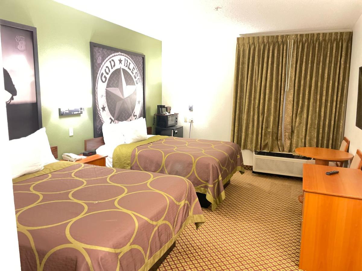 Queen Room with Two Queen Beds and Bath Tub - Mobility/Hearing Accessible - Non-Smoking at Super 8 by Wyndham Fort Worth Downtown South