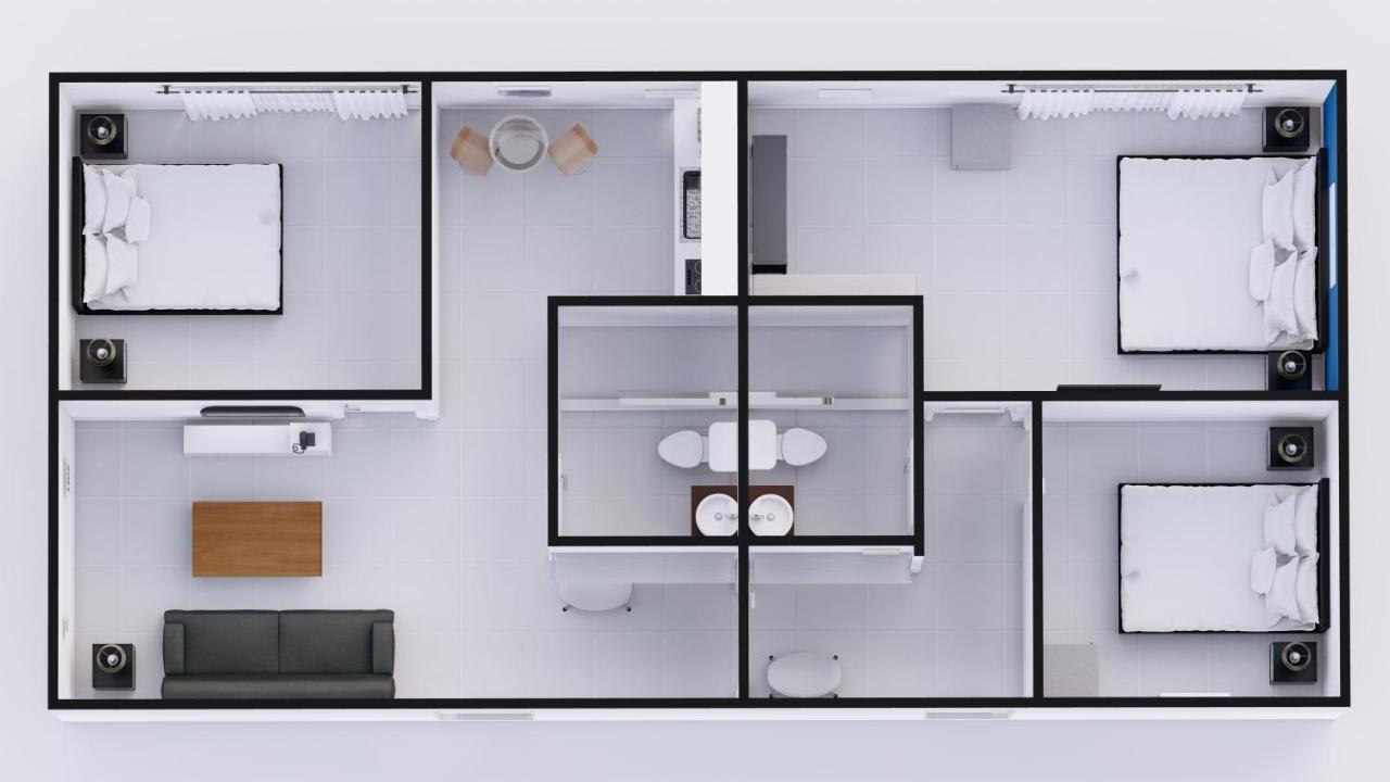 Three-Bedroom Two-Bath Suite with Kitchen at Hotel Belleza