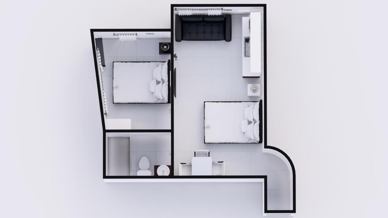 Deluxe Corner One-Bedroom Suite with Kitchen at Hotel Belleza