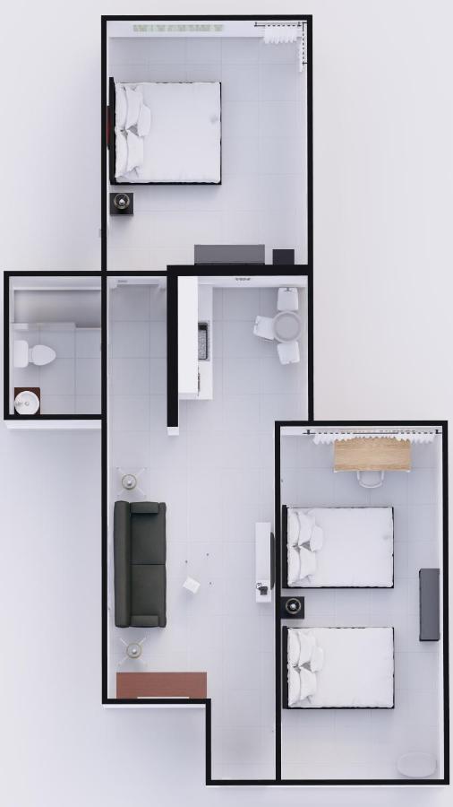Premium Two-Bedroom Suite Courtyard View with Kitchen at Hotel Belleza