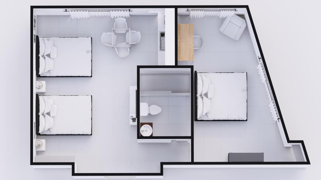 Premium Family One-Bedroom Suite with Kitchen at Hotel Belleza