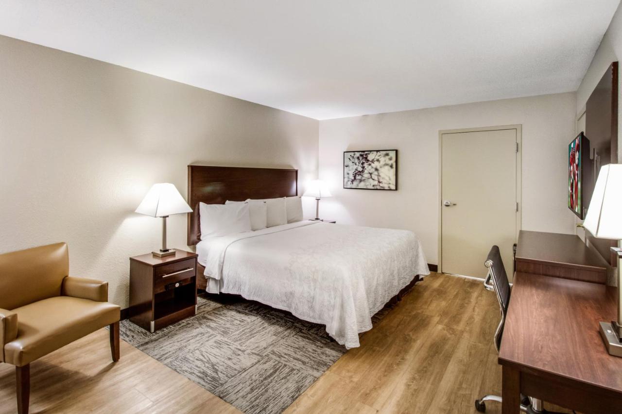 Superior King Room Disability Access Roll-In Shower Smoke Free at Red Roof Inn PLUS+ Dallas – Addison