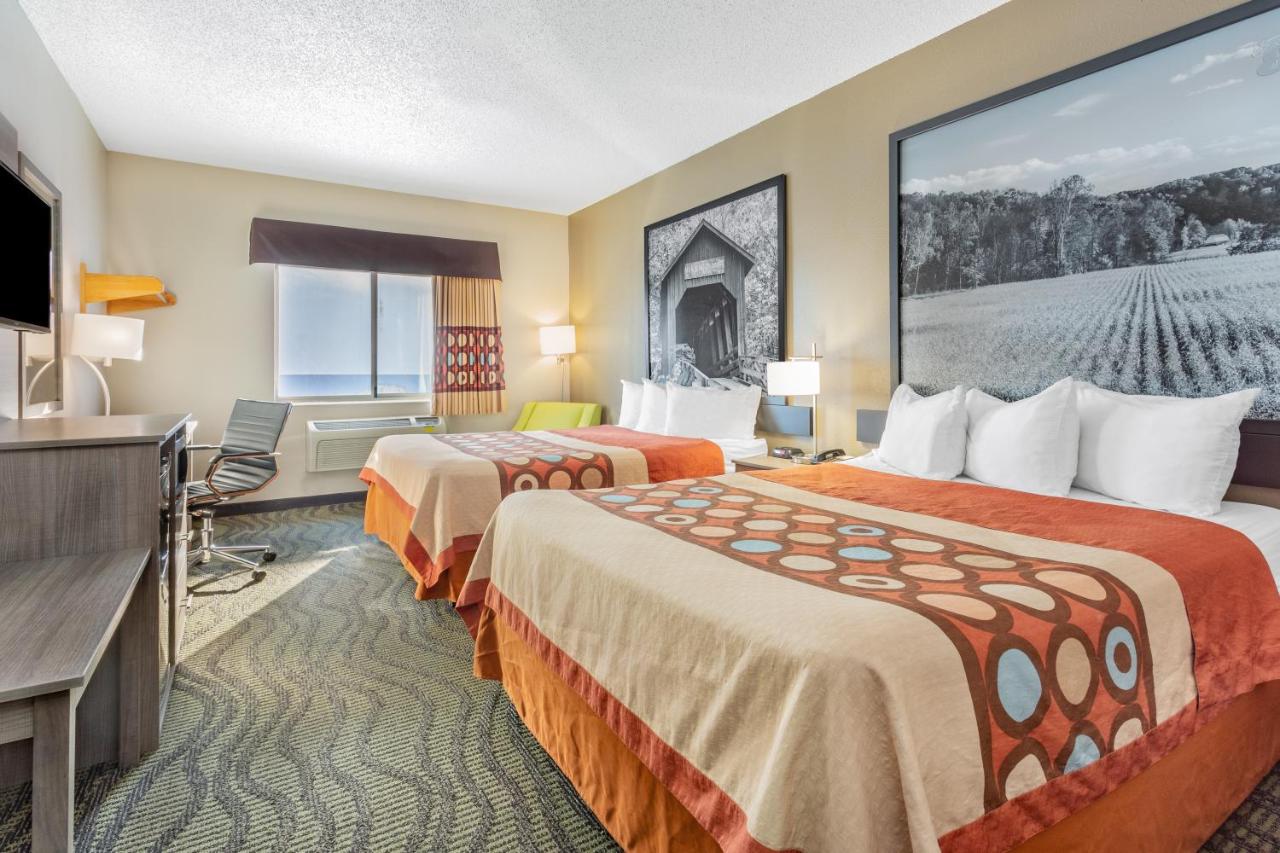 Queen Room with Two Queen Beds - Non-Smoking at Super 8 by Wyndham Kokomo