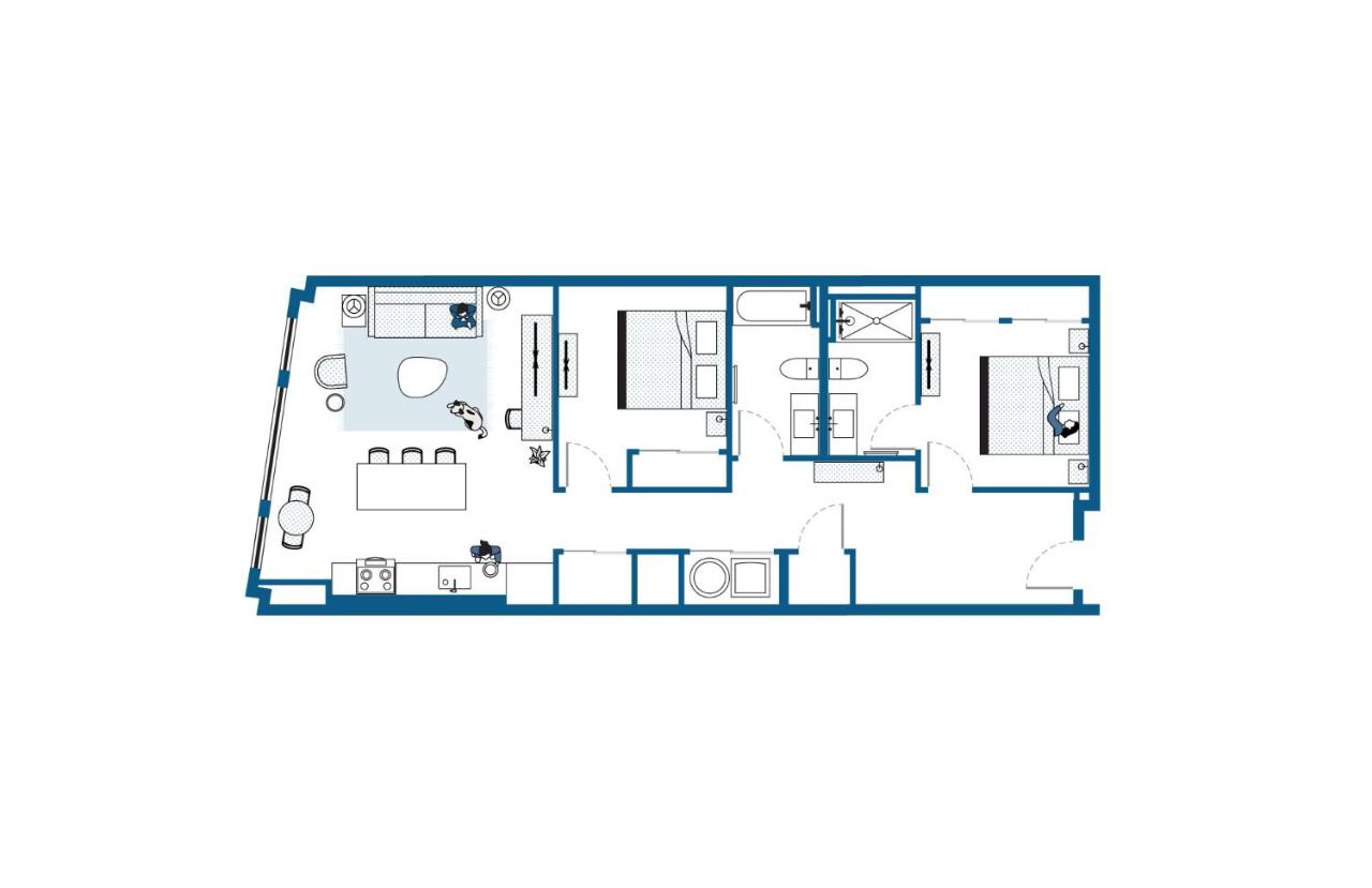 Two-Bedroom Apartment at ROOST Cleveland