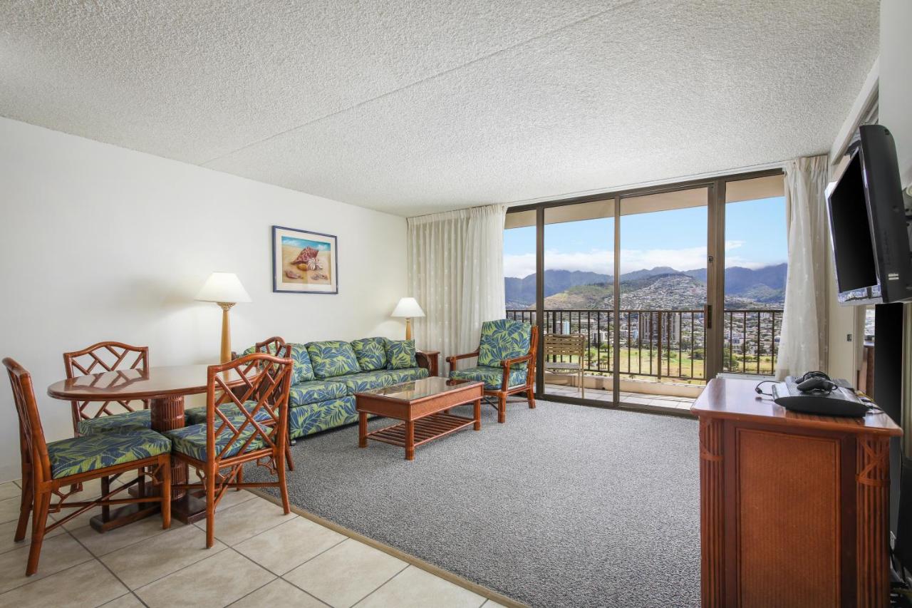 One-Bedroom Suite with Mountain View at Aston at the Waikiki Banyan