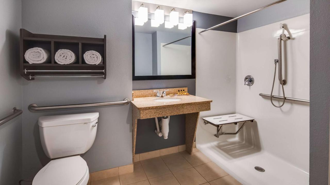 King Room with Mobility Accessible Roll-In Shower at Best Western Plus Champaign/Urbana Inn
