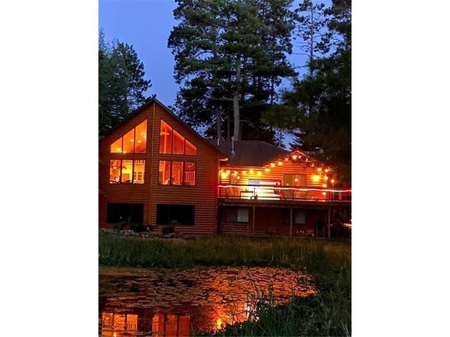 | Large Log Home on Lake with Hot Tub