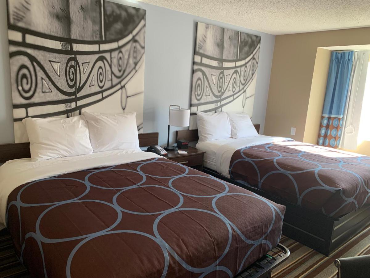 Queen Room with Two Queen Beds - Non-Smoking at Super 8 by Wyndham Joliet