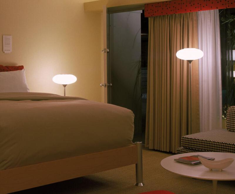 Queen Room with Pool View at Orbit In - 21 and Over - A Town & Desert Boutique Hotel