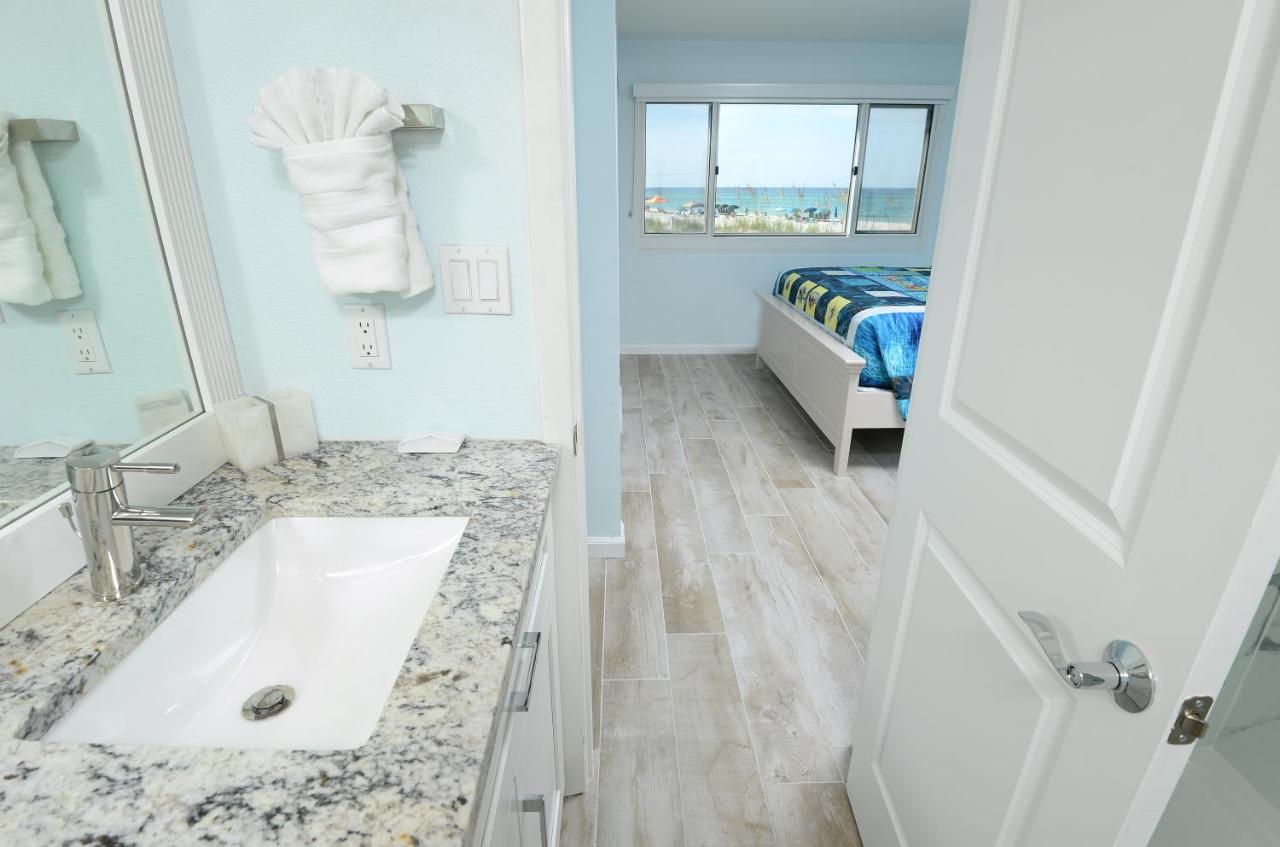 | Gulf-front, ground-level wrap-around ocean-front condo at Pinnacle Port Resort