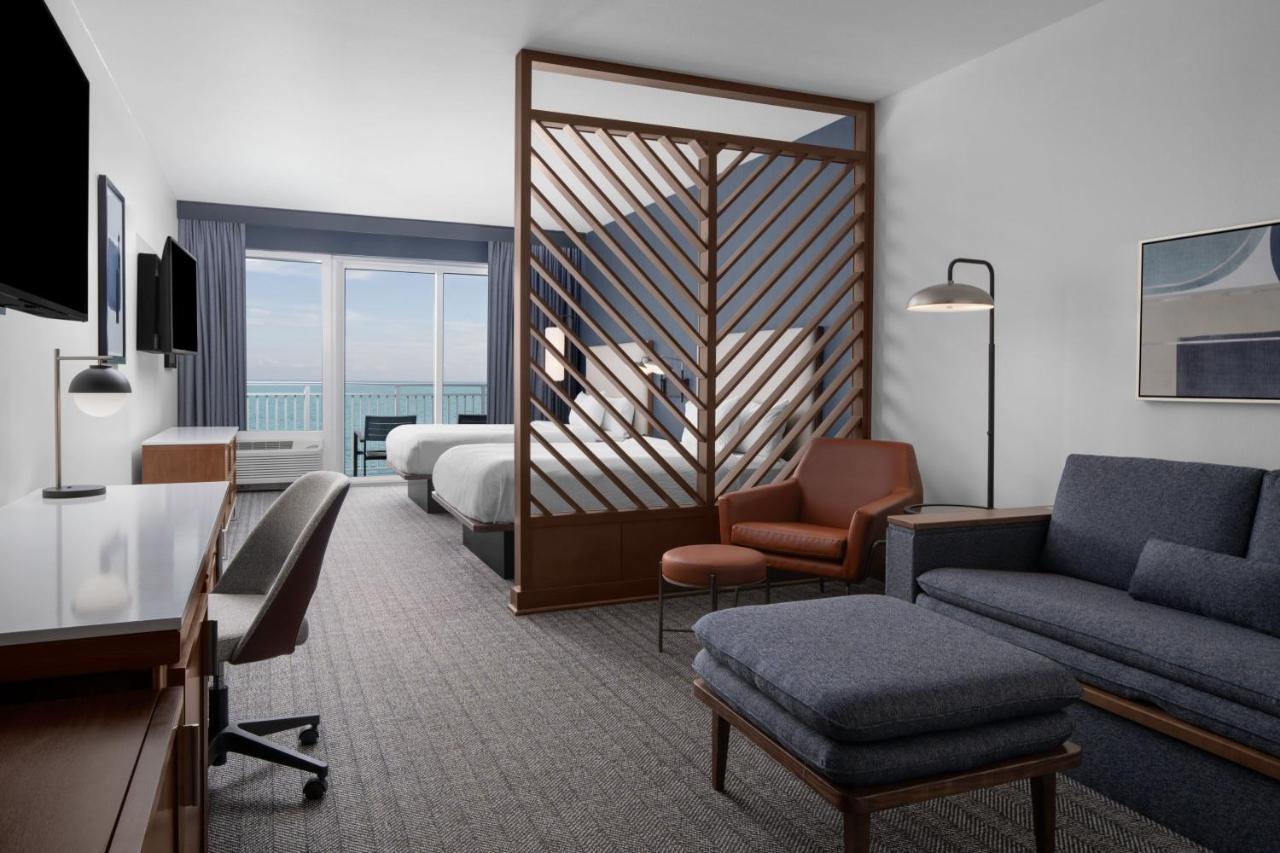 Queen Suite with Sofa Bed and Balcony - Oceanfront at Courtyard by Marriott Myrtle Beach Oceanfront