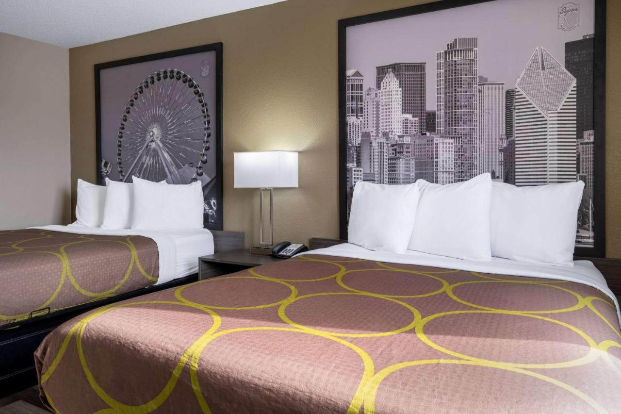 Queen Room with Two Queen Beds - Non-Smoking at Super 8 by Wyndham Merrillville