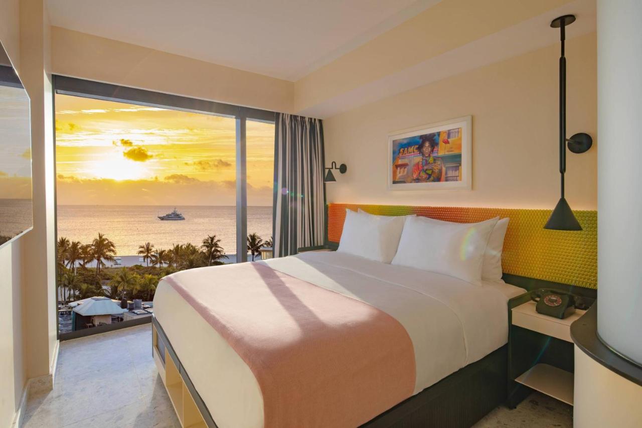 Guest Room  with  King Bed  Ocean view at Moxy Miami South Beach