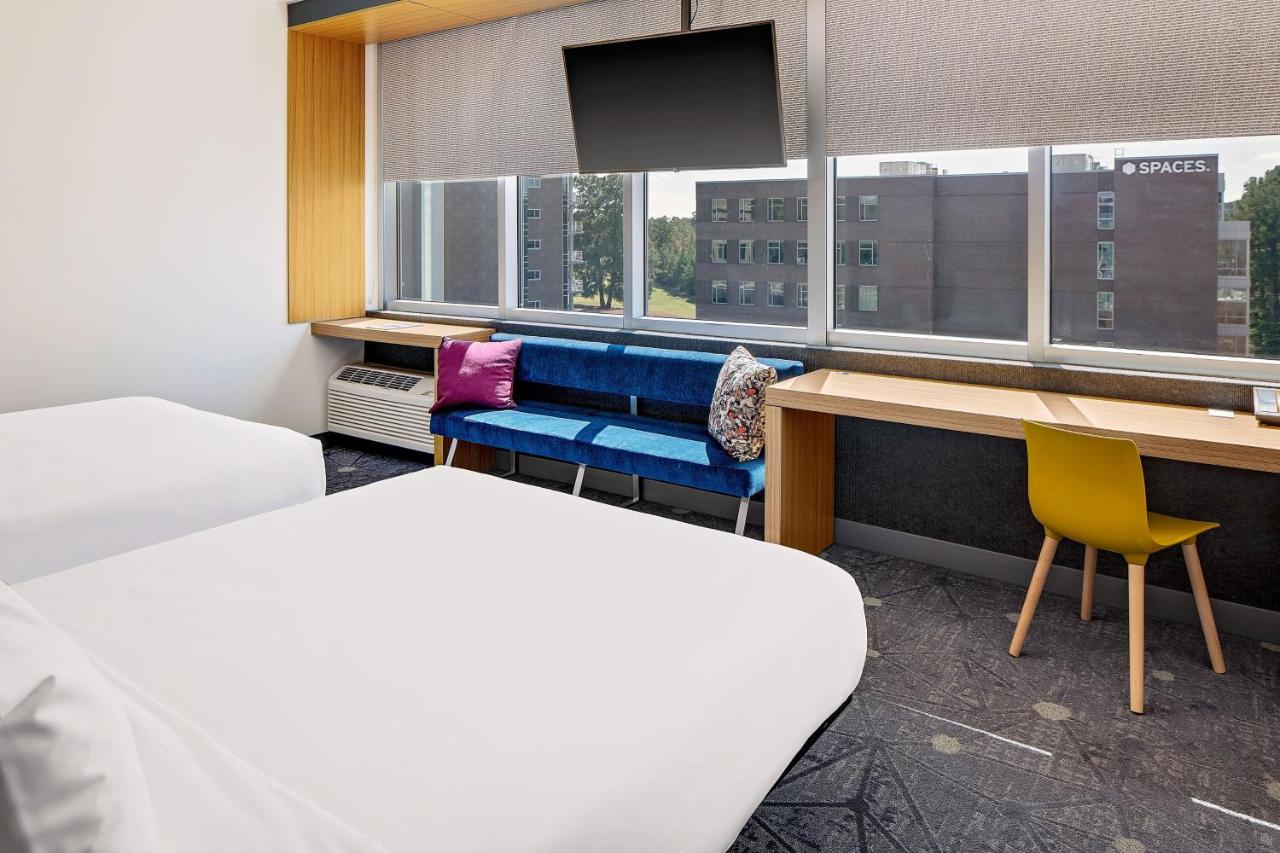 Queen Room with Two Queen Beds and Roll-in Shower - Mobility and Hearing Accessible at Aloft by Marriott Chapel Hill