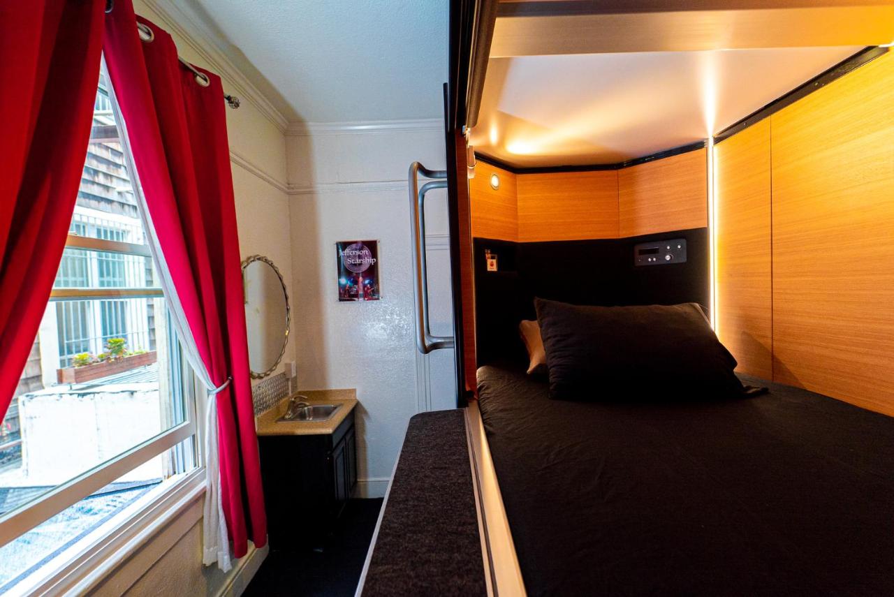 Single Bed in 2 Bed Female Capsule Room at Music City Hotel - Home of the San Francisco Music Hall of Fame