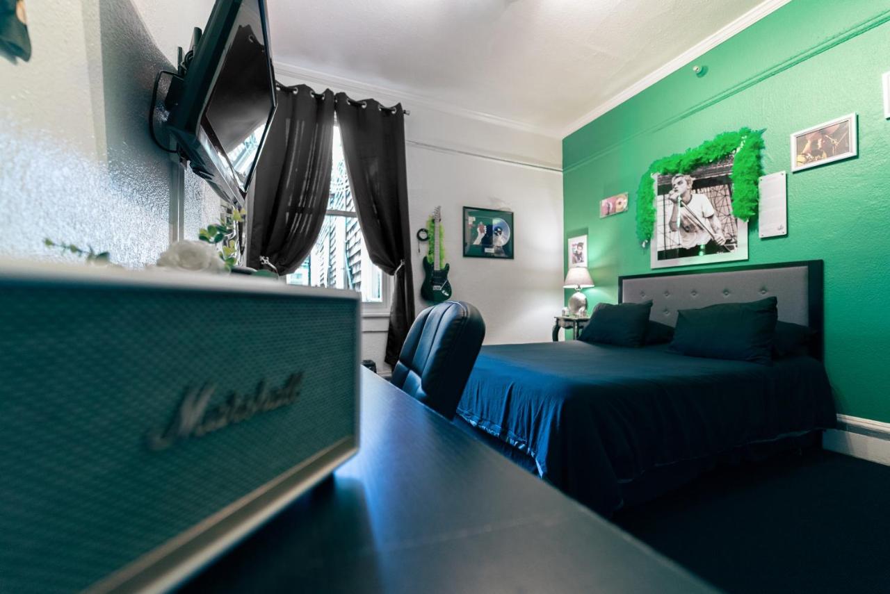Green Day Room with Shared Bathroom at Music City Hotel - Home of the San Francisco Music Hall of Fame