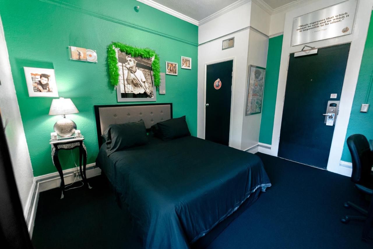 Green Day Room with Shared Bathroom at Music City Hotel - Home of the San Francisco Music Hall of Fame