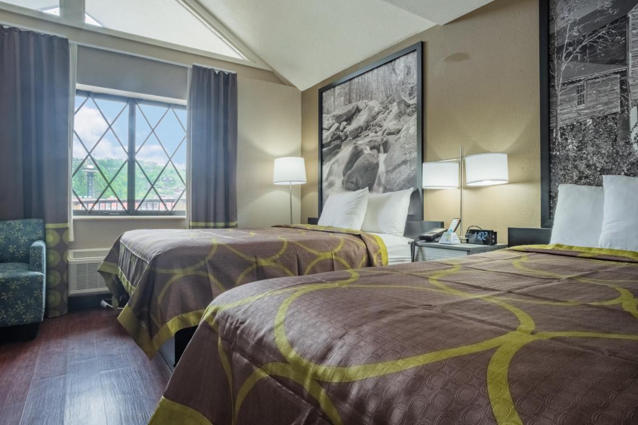 Queen Room with Two Queen Beds - Non-Smoking at Super 8 by Wyndham Downtown Gatlinburg at Convention Center