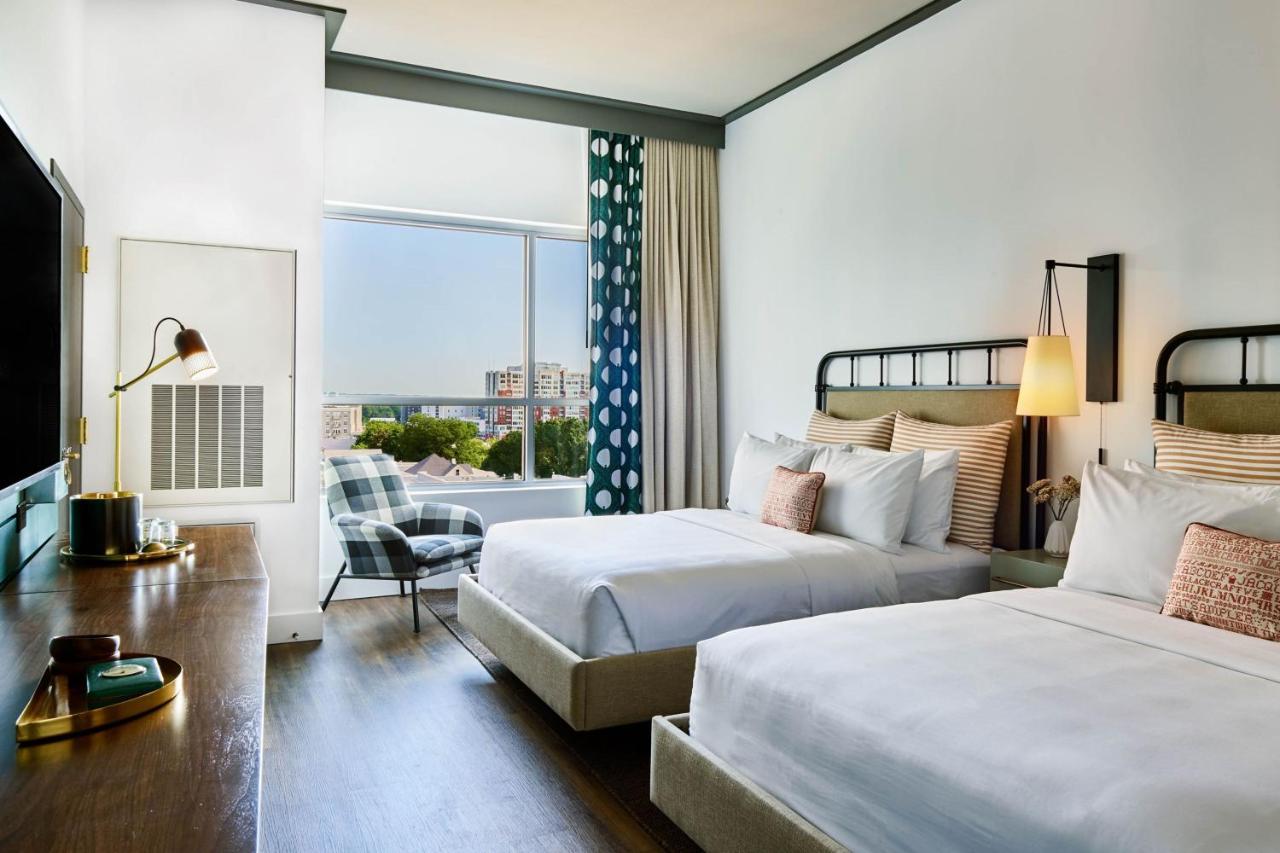Queen Room with Two Queen Beds and Roll-in Shower - Mobility and Hearing Accessible at The Casso, Raleigh, a Tribute Portfolio Hotel