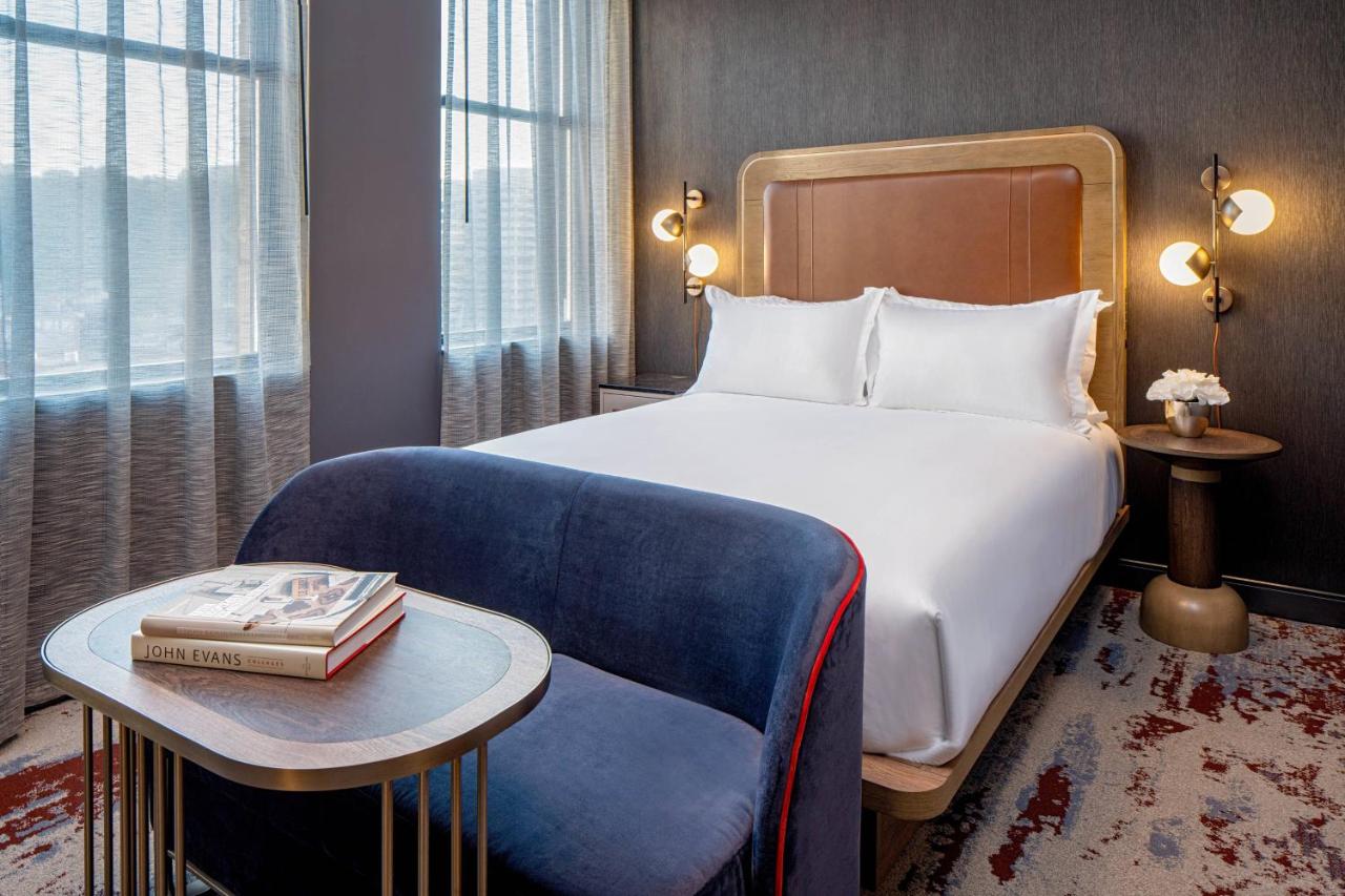 Guest room, 1 Queen at The Industrialist Hotel, Pittsburgh, Autograph Collection
