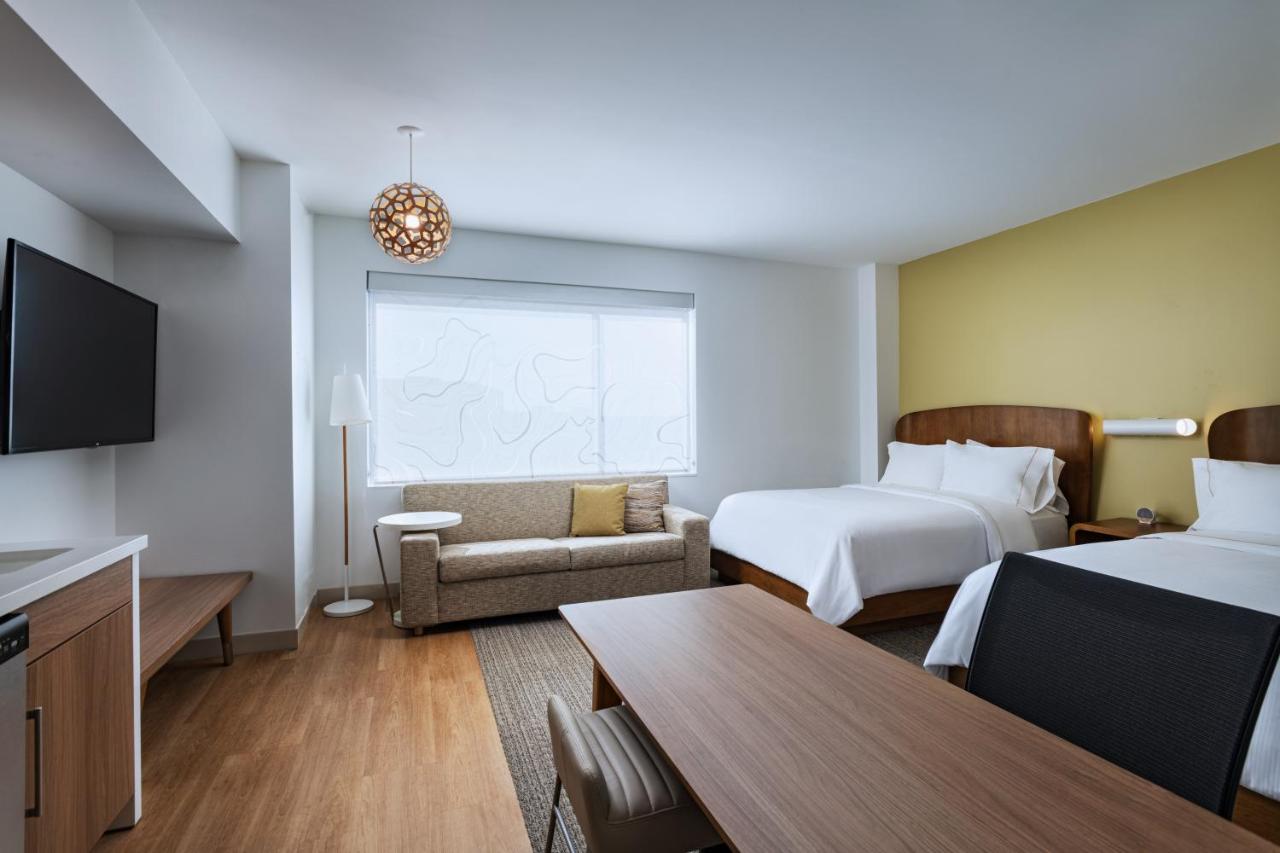 Studio with Two Double Beds, Sofa Bed and City View at Element by Marriott Dallas Las Colinas