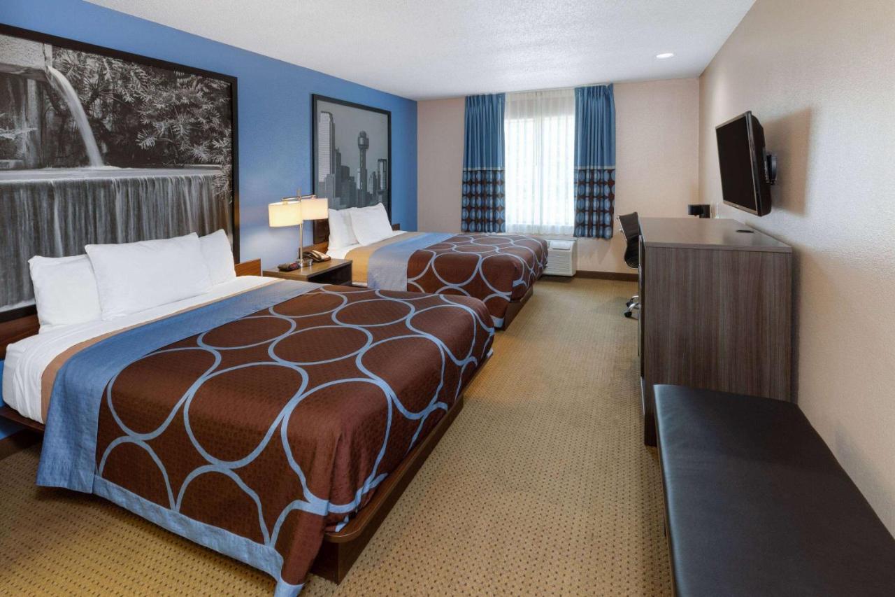 Queen Room with Two Queen Beds and Bath Tub - Mobility Accessible/Non-Smoking at Super 8 by Wyndham Garland/Rowlett/East Dallas Area
