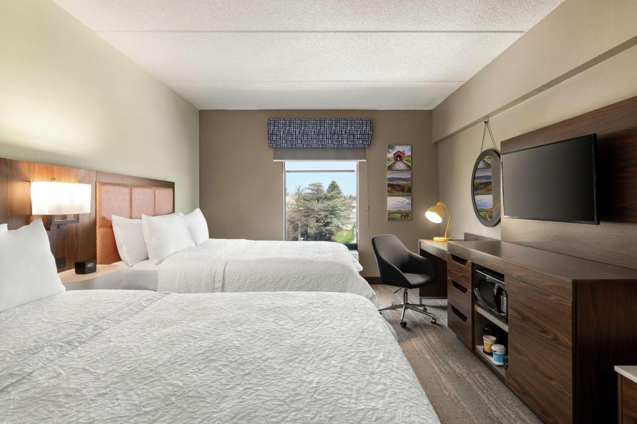 Two Queen Hearing Accessible Studio Suite Non-smoking at Hampton Inn & Suites Frederick-Fort Detrick
