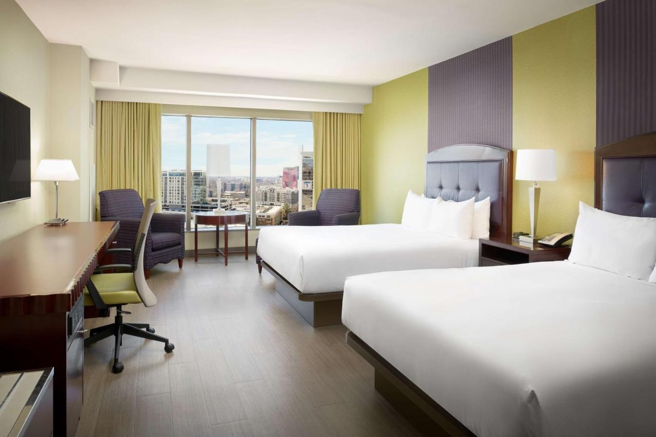 Premium Queen Room with Two Queen Beds and City View at Hilton Charlotte Uptown