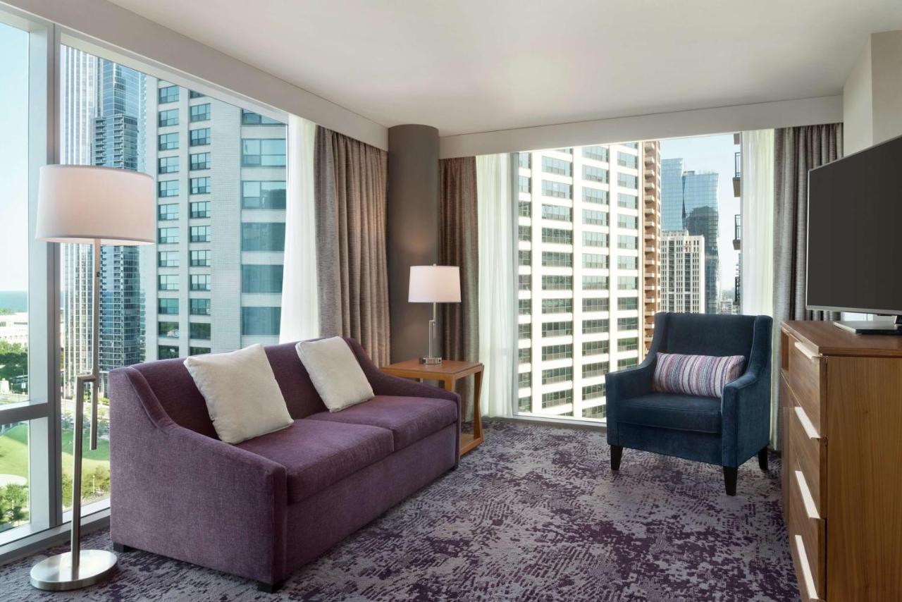 One-Bedroom Queen Corner Suite with Two Queen Beds - Non-Smoking at Homewood Suites by Hilton Chicago Downtown South Loop