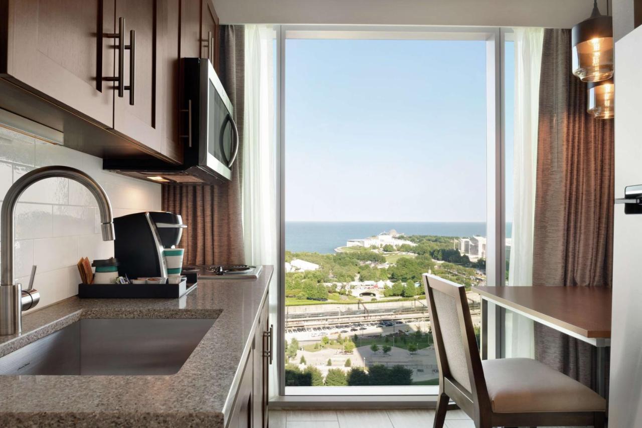 One-Bedroom Queen Corner Suite with Two Queen Beds - Non-Smoking at Homewood Suites by Hilton Chicago Downtown South Loop