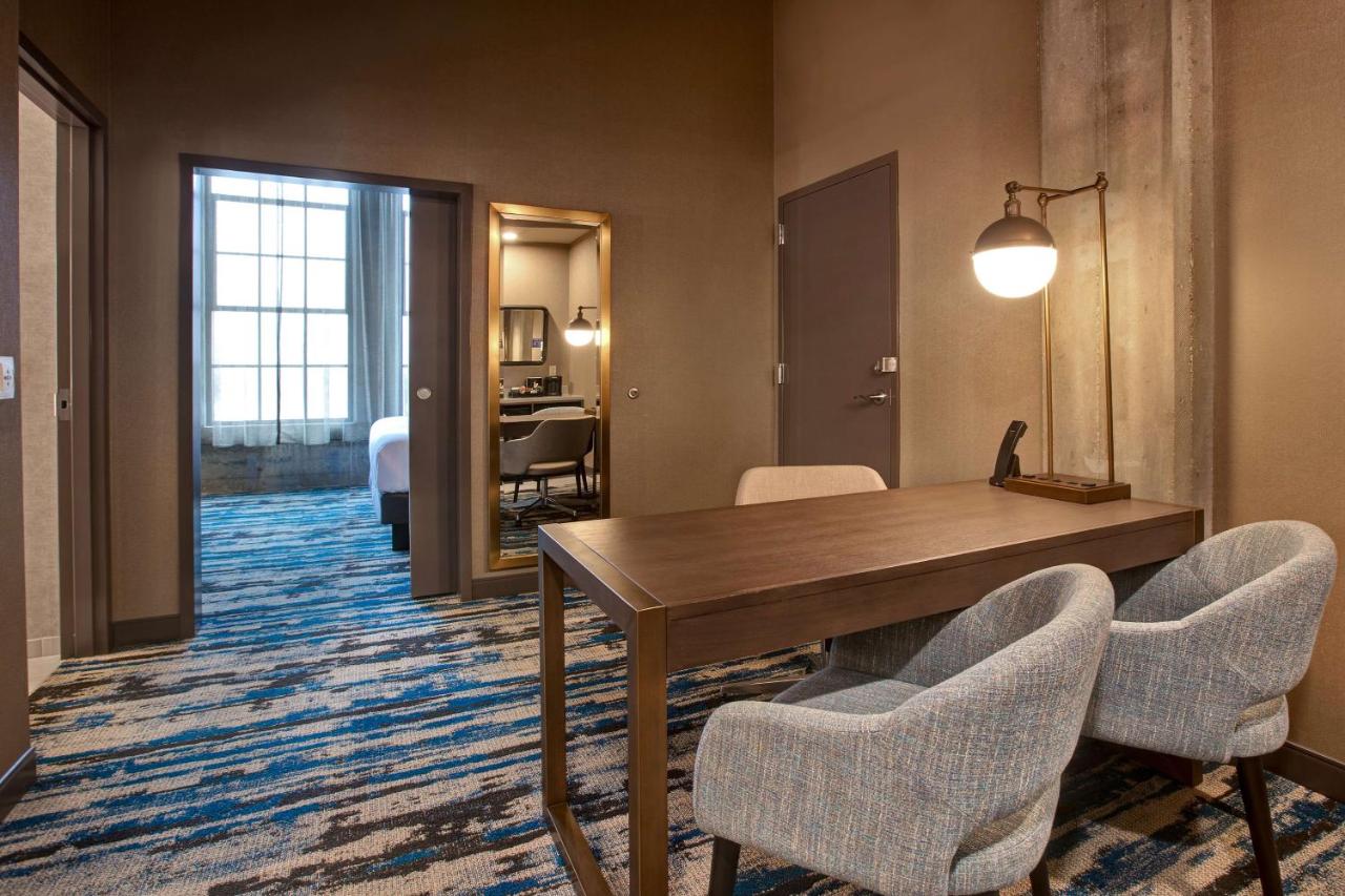 Two-Room King Suite at Embassy Suites by Hilton Rockford Riverfront