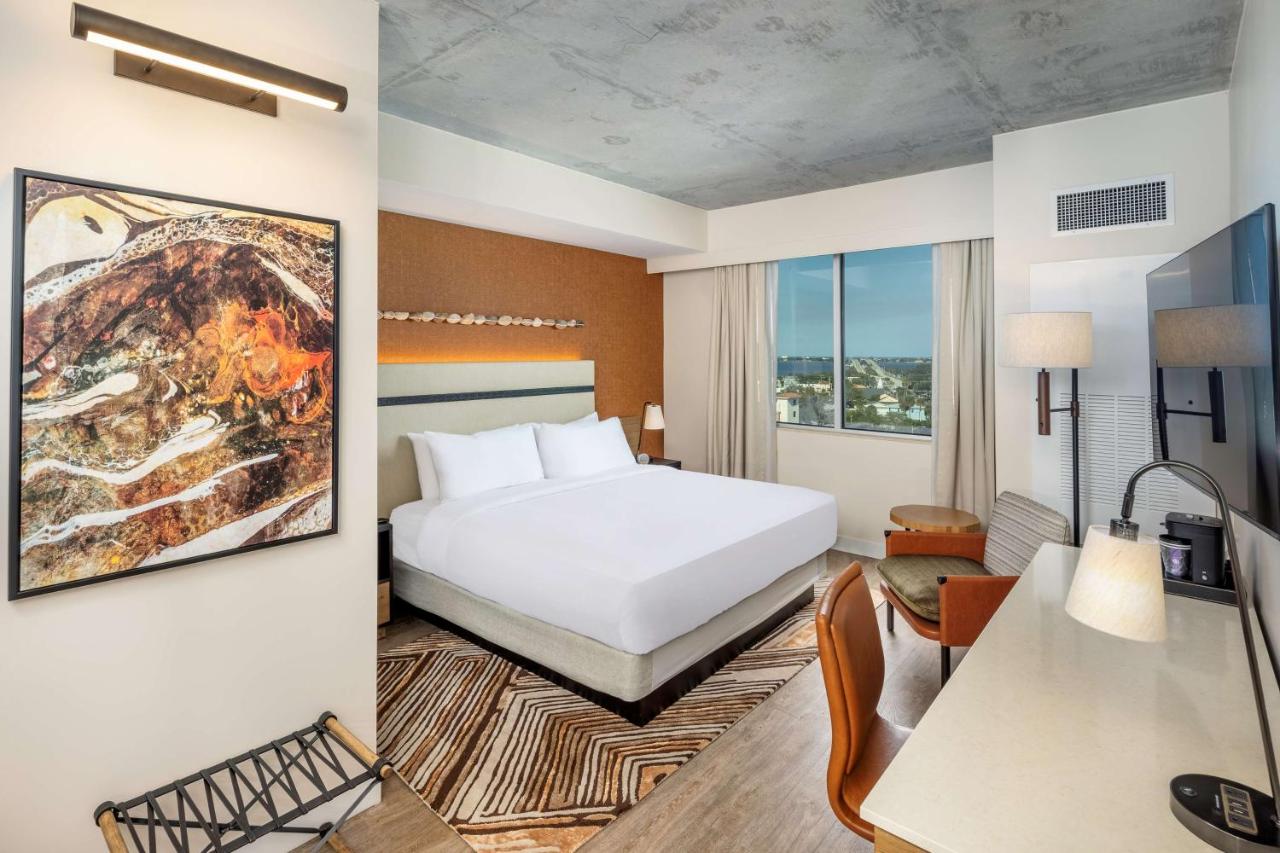Corner King Room with City View - Hearing Accessible at Hotel Melby Downtown Melbourne, Tapestry Collection by Hilton