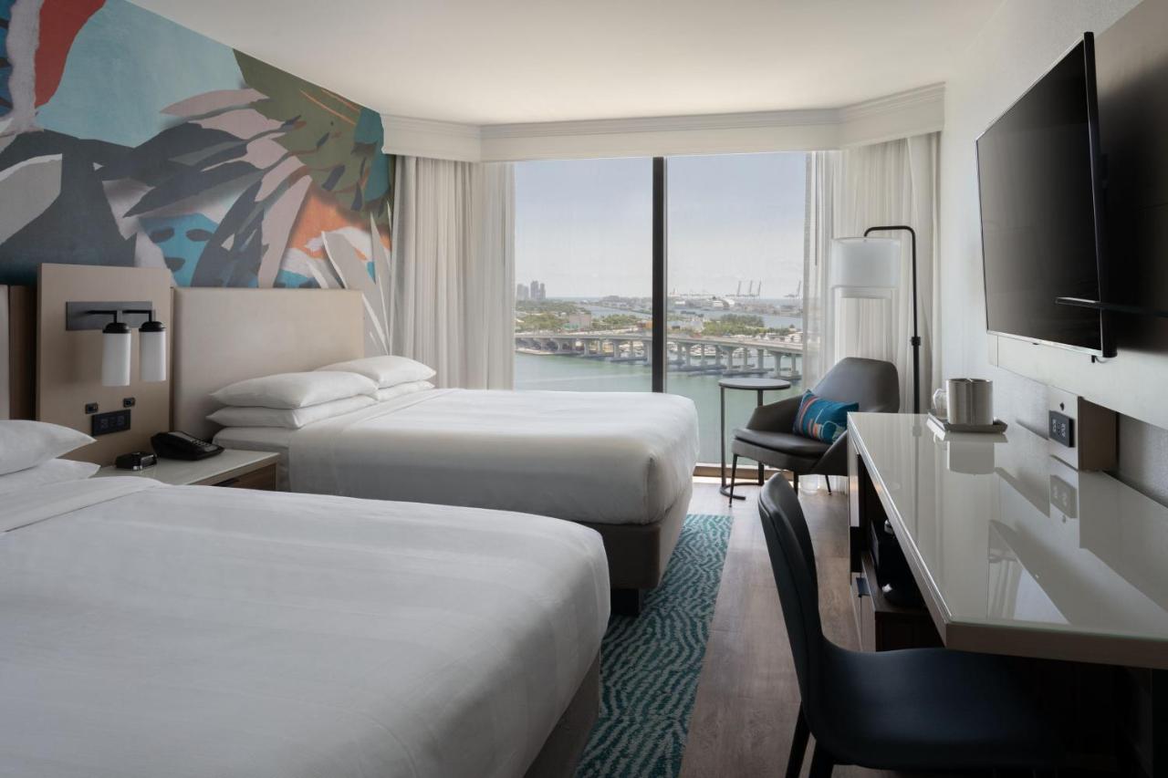Double Room with Two Double Beds and Bay View at Miami Marriott Biscayne Bay